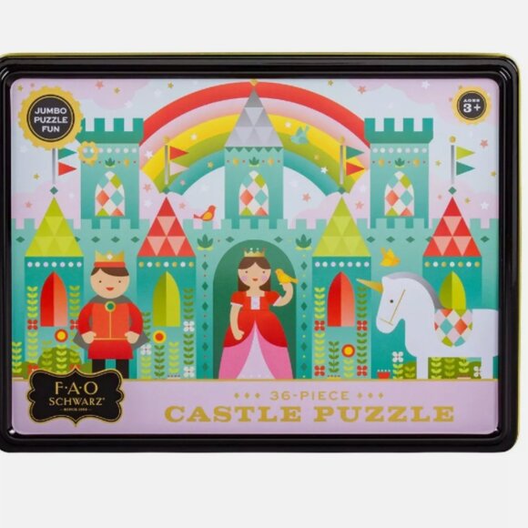 FAO Schwarz Princess Castle Puzzle.....New in Tin - Picture 1 of 1